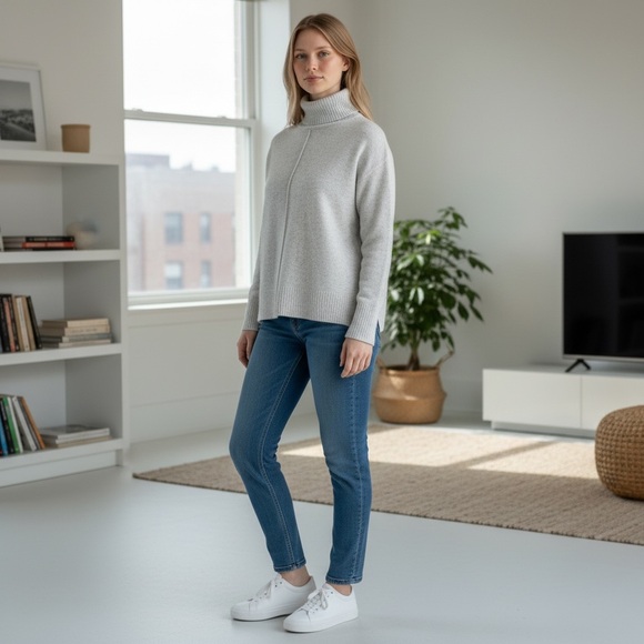 Athleta Sweaters - Athleta Wool Blend Turtleneck Pullover